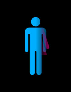 All-gender bathroom sign for gays, trans, intersexual people und alle anderen